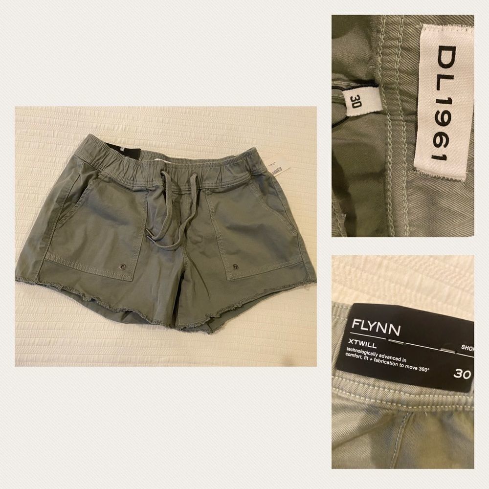 NWT DL 1961 Flynn shorts cargo olive Sage green 30 inch waist or size 10
